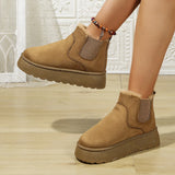 Velvet Round Head Jacket Cotton Boots 2025 Autumn And Winter New 44 Large Thick Snow Boots