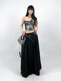Summer Metal-Sensitive Silver Thai Small Sling Wearing Music Music Music Festival Folded Bracing Shoulder Hanging Neck