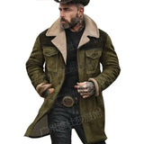 Autumn And Winter Men's Coat Velvet Jacket More Pocket Coat More