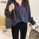 Women Summer Thin Sun-proof Solid Ins Simple All-match Daily Tops Tender Elegant Harajuku Vintage Female Blusas