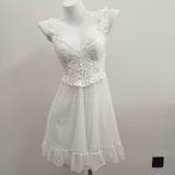 Private Room Pyjamas Female Lace Tethers Thin Transparent Beauty Fairy Seduction Pajamas Leaves