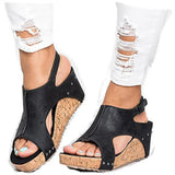 Spring And Summer New Rivet Slope And Fish Mouth Sandals Women Large Size Waterproof Table Hollow High Heel Women