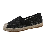 Shoes Female Lace Mesh One Foot Pedaled Leper Shoes 2025 Summer New Hollow Airable Soft Sole Casual Single