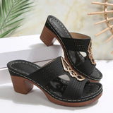 Summer New Slope And Slippers Women's Shoes Large Thick And Fish Mouth Type Thick-Bottomed Slippers