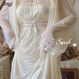 Vintage Fairy Dress Women 2022 Autumn Lace Sexy Patchwork Elegant Strap Dress Female Casual Korean Chiffon Mesh Long