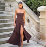 Summer New Women's Temperament Dress Romantic Atmosphere Spliced With A Hundred Folds Of Bra