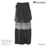 New Wearing A Variety Of Irregular Skirts Long Lace Three-Piece Casual Pants Set