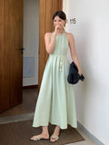 Xixi 13 Lines 2025 Spring And Summer New French Retro Round-Neck Temperament Sleeveless Dress