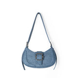 Buckled Strap Pu Leather Shoulder Bag-Outfit