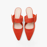 New European and American Buckle High Heel Hollow Sandals Women's Pointed Shallow Mouth Slim Heels Women's