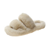Autumn And Winter New Plush Slippers Women Home Warm Cotton Slippers Casual Fashion Wearing Hair Slippers