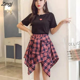 Skirts Women Irregular Korean Style Bandage Leisure Popular Summer College Students Retro Ulzzang Teens Girls Elastic