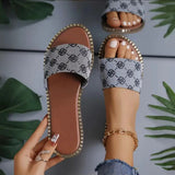 Cloth Embroidered Slippers Women Wearing Light Beach Cool