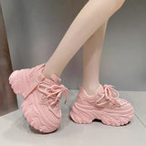 Spring And Autumn New Korean Version Of The Color Father Shoes Female Ins Tide Pine Platform Increased Women's Casual Sports