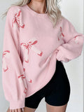 And Winter Women's Explosive Bow Bows Languid Loose Knitting
