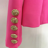 2025 Star Fashion Metal Lion Head Buckle Double Buckle Blazer