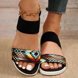 Sandals Women's 2025 Summer Thick-Soled Flats Fish Mouth Tight Large-Size Sandals Women's Shoes