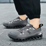 New Men's Ultra-Light Running Shoes Shock Absorbing Sneakers Men's Breathable Thick Bottom Flying Mesh Mesh Racing
