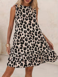 Sleeveless Leopard-Print Summer Vest Dress With Thin Fashion High Personality