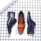 Zingj Formal Men's Fashion Business Casual Leather Shoes Versatile Fashion Single Shoes Wear-Resistant Black Plus Size Men's