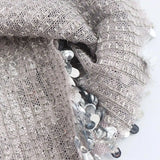 Silver Sequin Cowl Neck Midi Dress- Outfit
