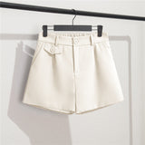 Zingj Shorts Female Summer Dress 2024 New Korean Version Of High Waist A-Word Wide Leg Pants Loose Show Thin Wear Casual