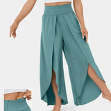 And Summer 2025 New Fashion Splendable Slim High Waist Open High Fork Trousers Loose Leisure