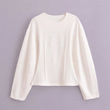 2025 New Women's Double-Sided Cloth Round-Neck Long-Sleeved Coat Elastic Casual Trousers