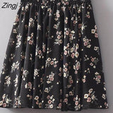 Women 28 Colors Fashion Simple Elastic Waist Summer Elegant Student Folds All-match Ulzzang Female Leisure Floral