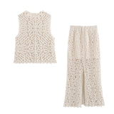 Knitted Dress Crocheted Blouse Crocheted Half Skirt