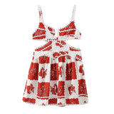 Women's Clothing Explosion Fashion Early Spring Holiday Style Print With Lace A-Word
