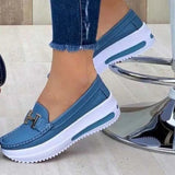 2025 New Pine Cream Bottom Round Head Solid Single Shoes Light Mouth Pedal Thick Sole Single Shoe