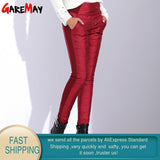 Pant for Women High Waist Elastic Elegant Casual Down Pants Women's Warm Velvet Pencil Classic Pants Thicken