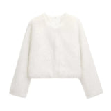 New Artificial Fur Effect Short Fashion Jacket