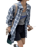 Loose Plaid Shirt Women 2025 Spring And Summer Fresh Age Thin Design Sense Of Small Sun Protection Shirt