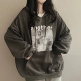 Vintage Print Oversized HoodieOutfit