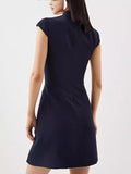 Women's Sleeveless Round Collar Body Quality Tidal Dress