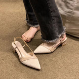 Bag Head Sandals Tips With Bare High Heels Women Summer New Coarse Heel Single Shoes