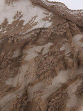 Open Front Lace Long Sleeve Crop