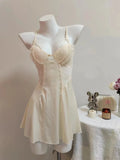 Pyjamas French Girl Skating Silk Splicing Lace Sling Pyjamas Pyjamas Ambiance Pyjamas