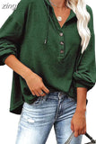 Spring Long Sleeve Oversized Hoodie Fashion V-Neck Hooded Sweatshirts Casual Loose Bat Sleeve Hoodies Women Tops