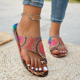 Sandals Women's National Wind 2025 Summer New Breathable Printing Cover Roman Style Cold