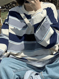 Vintage Striped Pullover Sweatshirt- Outfit
