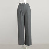 Pants 2025 Spring And Summer New Women's Leisure Temperament Commute Loose Straight Trousers Suit