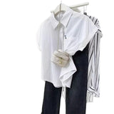 Shirt 2025 Summer New Button-Fight Interface Bag Embroidered Letter Bows Over The Edge Of The Short-Sleeved Shirt