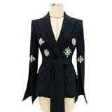 New Star Fashion Heavy Industry Nails Studded Belt Suit Jacket