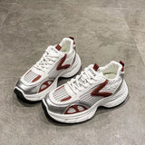 Trend Thick-Bottomed Old Dad Shoes Women's 2025 Summer New Color Mesh Breathable Women's Shoes Casual Sports