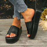 Summer New Women's Shoes Large Fashion Pine Cake Thick-Sleeve Cover Outside Wearing Casual Cool