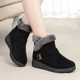 Beijing Cotton Shoes Winter Mother Shoes Plus Velvet Thick To Keep Warm Middle-Aged And Elderly Grandmother Shoes Anti-Slip Flat Bottom Snow Boots