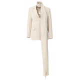 New Ambiance Neck-Piers Personality Cut Diy Blazer Female